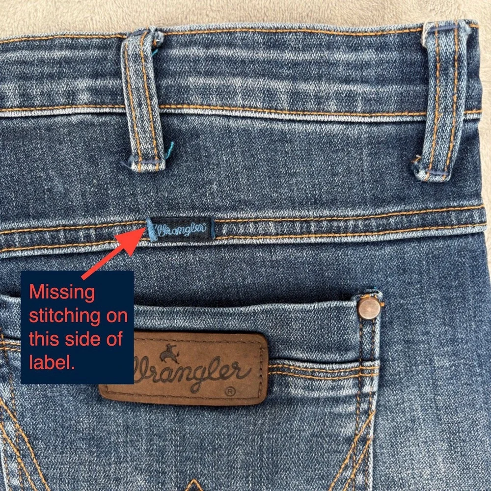Wrangler‎ Denim Shorts Mens 40 (Fits 39x10) Blue Madden Rugged Western Cowboy